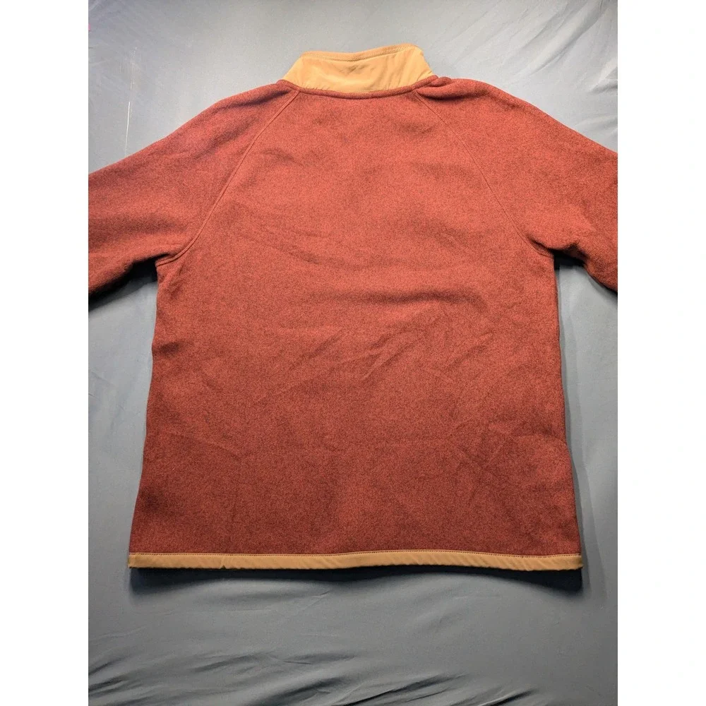 The North Face Gordon Lyons Quarter Zip Fleece Jacket Mens L Red NF0A5GL1